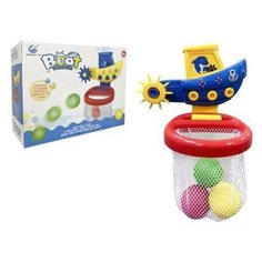 Игрушка для ванной Abtoys Кораблик с корзиной и 3 мячиками для водного баскетбола PT-01504