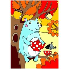 Набор для творчества LORI Картина по номерам для малышей Дружелюбный мишка