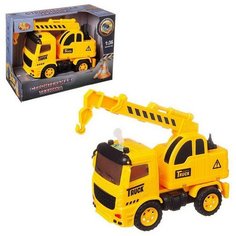 Машинка инерционная ABtoys Автокран свет/звук 1:36, 20x10x14 см C-00445