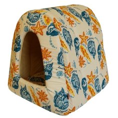 Домик для собак и кошек ZOOexpress Туннель Ривьера №1 40х34х34 см бежевый