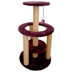 Комплекс "Круглый с полкой", мех однотонный, 50х50х93 см Zo Oexpress