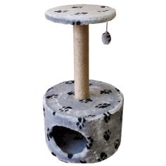 Комплекс "Цилиндр с полкой", мех с рисунком, 42х42х72 см Zo Oexpress