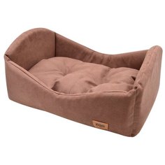 Лежанка-кроватка "Classic" искусственная замша, коричневая, №1, 50х35х23 см Zo Oexpress