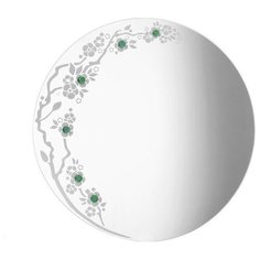 Зеркало «Сакура», с пескоструйной графикой и фьюзингом, настенное, D=60 см 4348392 Сима ленд