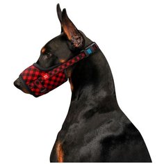 Намордник waudog nylon, рисунок шотландка красная (размер №4, обхват 35-43 см) новинка!