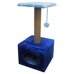 Комплекс "Куб малый с полкой", мех однотонный, 34х34х72 см Zo Oexpress