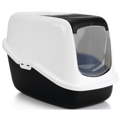 Beeztees Nestor туалет-домик для кошек, черно-белый, 56х39х39 см