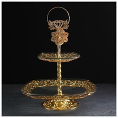 Этажерка 2 яруса "Расцвет" 29х41 см 5087788 Сима ленд