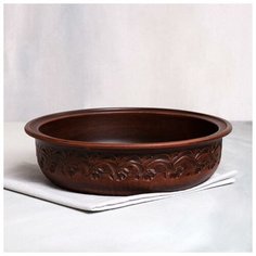 Салатник без крышки микс 4456853 Красная глина