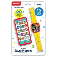 Развивающая игрушка Азбукварик Подарки Деда Мороза, красный/желтый