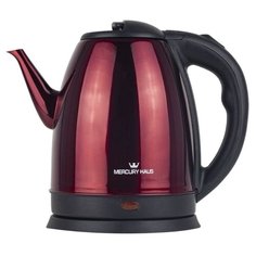 Чайник MercuryHaus MC-6638/6639, красный металлик/черный