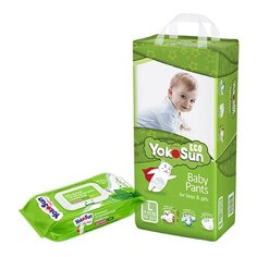 YokoSun Трусики ECO L (9-14 кг) 44 шт + салфетки 100 шт.