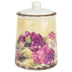 ENS Банка для сыпучих продуктов "Целебная гортензия" 700 мл бежевый/сиреневый