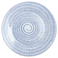 Доляна Тарелка обеденная Антик 24 см белый/синий