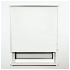 Штора рулонная светонепроницаемая (Блэкаут) BRABIX 160х175 см, белый/серебро, 606021