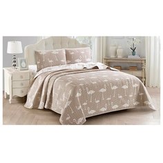 Комплект с покрывалом Cleo Melody, 230 х 250 см, бежевый/белый