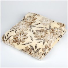 Плед Бамбук Цветы, коричневый, 180*200 см Bozhong Home Textile
