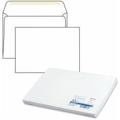 Конверты С4 (229х324 мм), клей, 90 г/м2, КОМПЛЕКТ 50 шт., внутренняя запечатка, 160.50С Курт