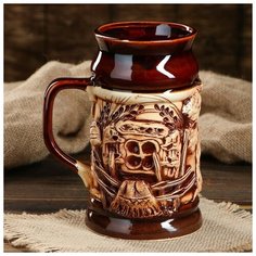 Кружка 1л "Украинская лепка" 1086210 Керамика ручной работы