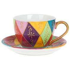 Best Home Porcelain Чайная пара Арлекино br59529 (220 мл)