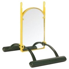 Зеркало для попугая "Trixie", цвет: черный, желтый, высота 13 см