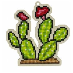 Алмазная мозаика на дереве Подвеска «Королевский кактус», Гранни Wood
