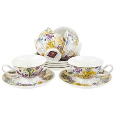 Чайный сервиз Nouvelle Home "Ирис" (подарочная упаковка), 6 персон, 12 предм.