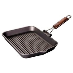 Сковорода-гриль Risoli Saporella Wood Touch 000090/43T00, 43x26 см, черный