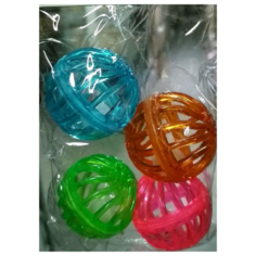 Игрушка для кошек "Мячи пластиковые. Калейдоскоп", с колокольчиком, 4 см Homecat