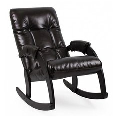 Кресло-качалка Комфорт Модель 67 размер: 60х103 см, обивка: искусственная кожа, цвет: венге/oregon perlamutr 120 Komfort