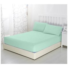 Простыня на резинке, Мятный, 160х200х20, трикотаж (140 г/м2) Текс Дизайн