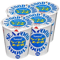 Лапша быстрого приготовления Seafood со вкусом морепродуктов Samyang, стакан 65 г х 4 шт
