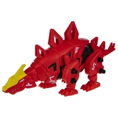 Сборный динозавр 1Toy Робо-стегозавр, красный, 49 деталей, коробка 28*8*21 см, движение, звук (Т19096)