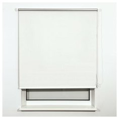 Штора рулонная светонепроницаемая (Блэкаут) BRABIX 140х175 см, белый/серебро, 606019 606019