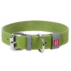 [818.02185] ошейник waudog classic, кожа, металлическая пряжка (ширина 25 мм, длина 38-49 см) салатовый, 818.02185 (2 шт)