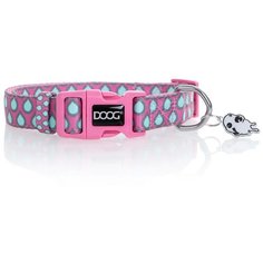 DOOG Ошейник для собак "Luna", розовый с каплями, XS, 16-25см (Австралия)