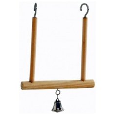 Beeztees 005101 качели д/птиц с колокольчиком деревянные 10*11см