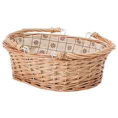 Корзина декоративная со складными ручками "Ромашка", Д290 Ш210 В100, натуральный Natural House