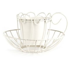 Кашпо GLORIA 26х26х14 см белый