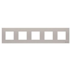 Рамка 5п ABB2CLA227500N1301 Zenit, серебристый