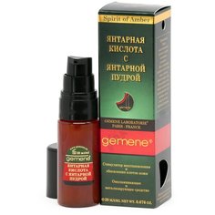 Gemene Янтарная кислота с янтарной пудрой Гель для лица и шеи, 20 мл