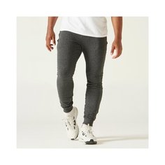 Брюки для джоггинга и фитнеса зауженные с карманами мужские 500 темно-серые, размер: M / W32 L33, цвет: Темно-Серый NYAMBA Х Декатлон Decathlon