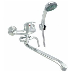 Смеситель ванно-душевой одноручный "Juguni" с металлическим шлангом и хром. лейкой, JGN0120/B