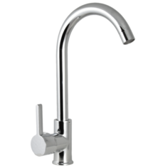 Смеситель для мойки одноручный Juguni с поворотным R-изливом, 35 картридж, гайка