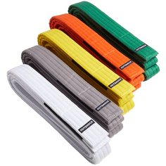 Пояс для бразильского джиу-джитсу 500 оранжевый детский, размер: M2, цвет: Неоновый Морковный/Черный OUTSHOCK Х Декатлон Decathlon