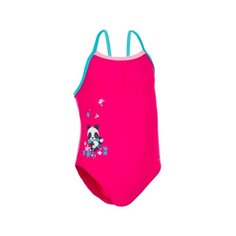 Купальник слитный для девочек розовый с принтом "Панда", размер: 3 ГОДА, цвет: Розовый/Персидский Зеленый NABAIJI Х Декатлон Decathlon