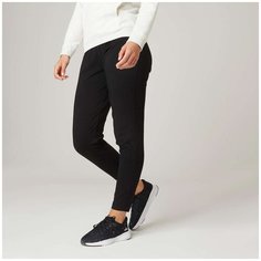 Брюки для джоггинга и фитнеса легкие с покроем каррот мужские 100 черные, размер: L / W33 L31, цвет: Черный NYAMBA Х Декатлон Decathlon