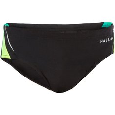 Плавки-слипы для мальчиков синие 900 YOKE GRAD, размер: 123-130 CM 7-8, цвет: Черный/Яркий Индиго/Лайм NABAIJI Х Декатлон Decathlon