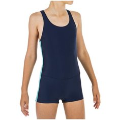 Купальник с шортами слитный, размер: 8-9 лет (131-140 см), цвет: Синий Графит NABAIJI Х Декатлон Decathlon