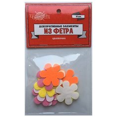 Декоративные элементы из фетра "Цветочки", 10 штук Проф Пресс